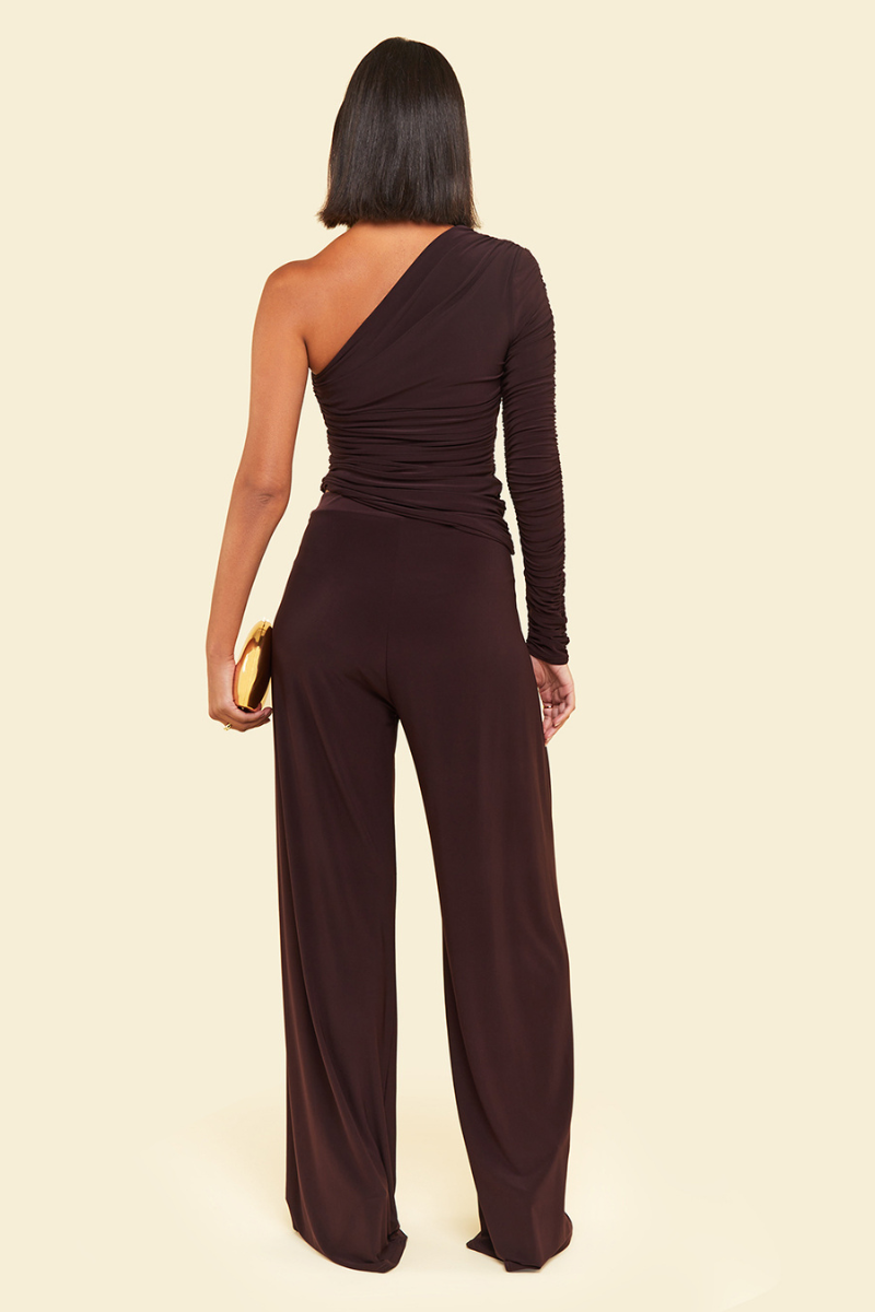 NEPETA TOP AND PANTS SET IN BROWN