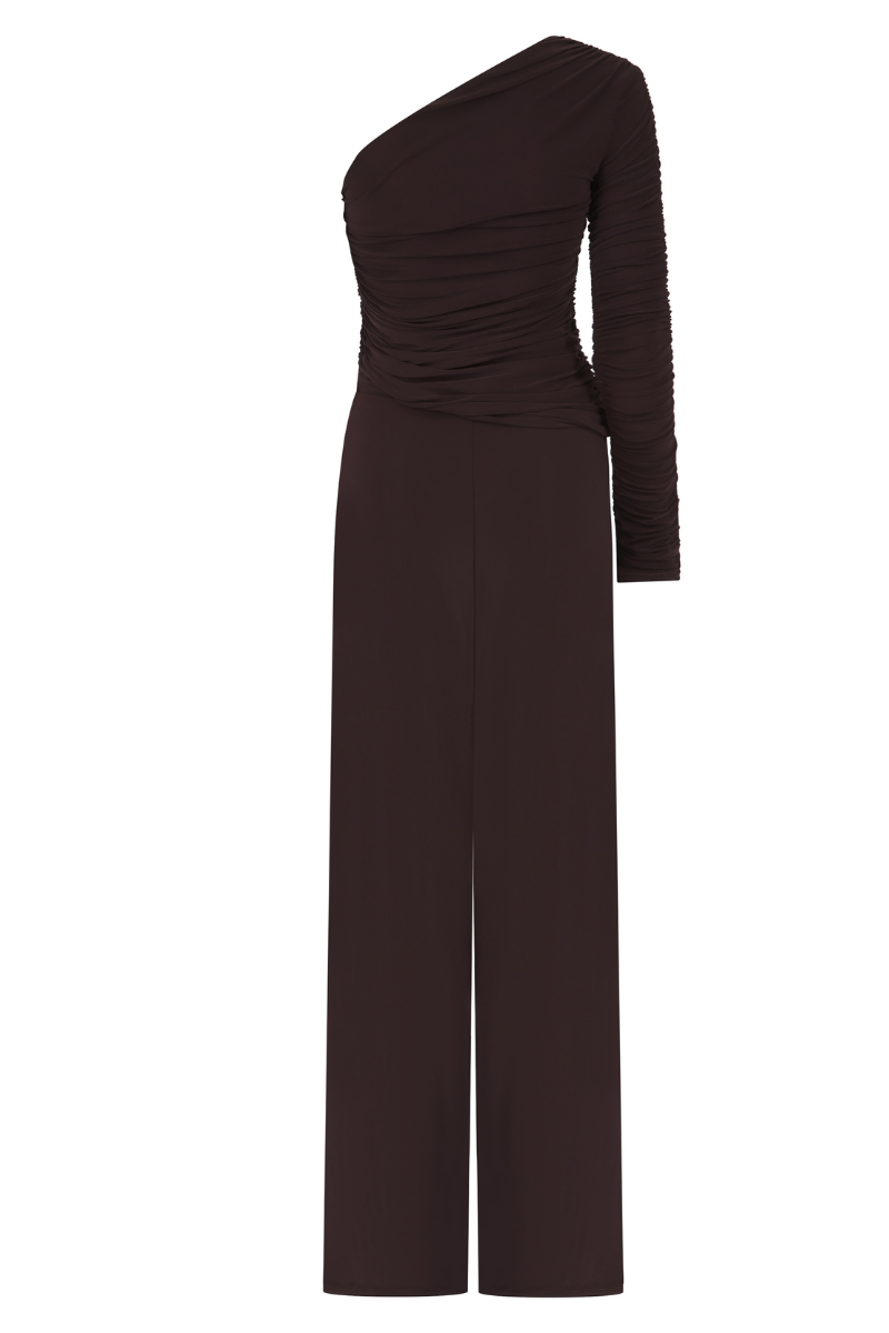 NEPETA TOP AND PANTS SET IN BROWN