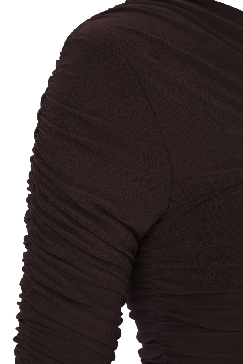 NEPETA TOP AND PANTS SET IN BROWN