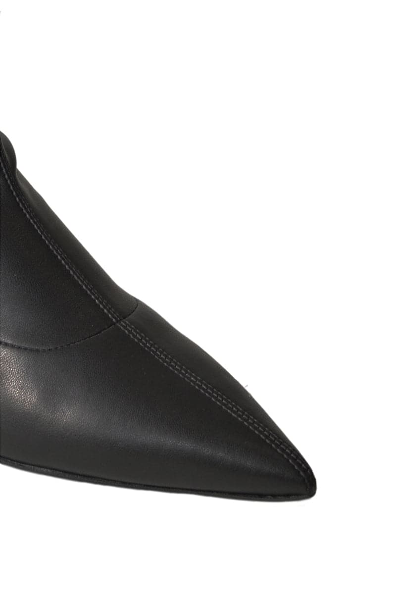 NICOLETTA BLACK NAPPA-EFFECT BOOTS