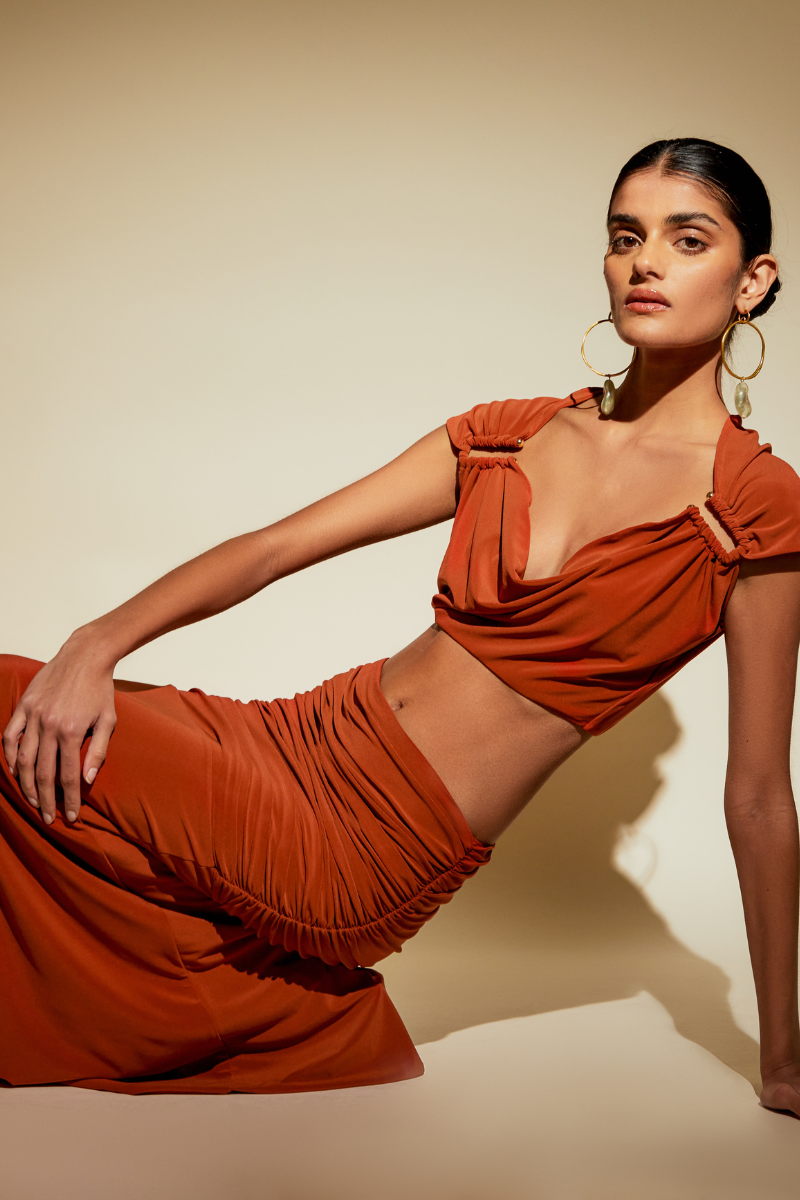 OLERIA CO-ORD SET IN ORANGE