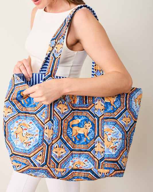 Fancy Fox - Weekend Bag with Pouch - French Blue