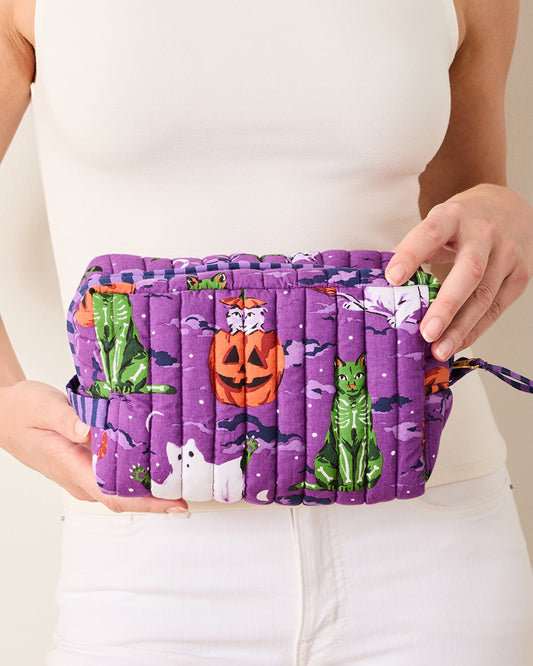 Halloween House Cats - Large Pouch - Purple Tonic