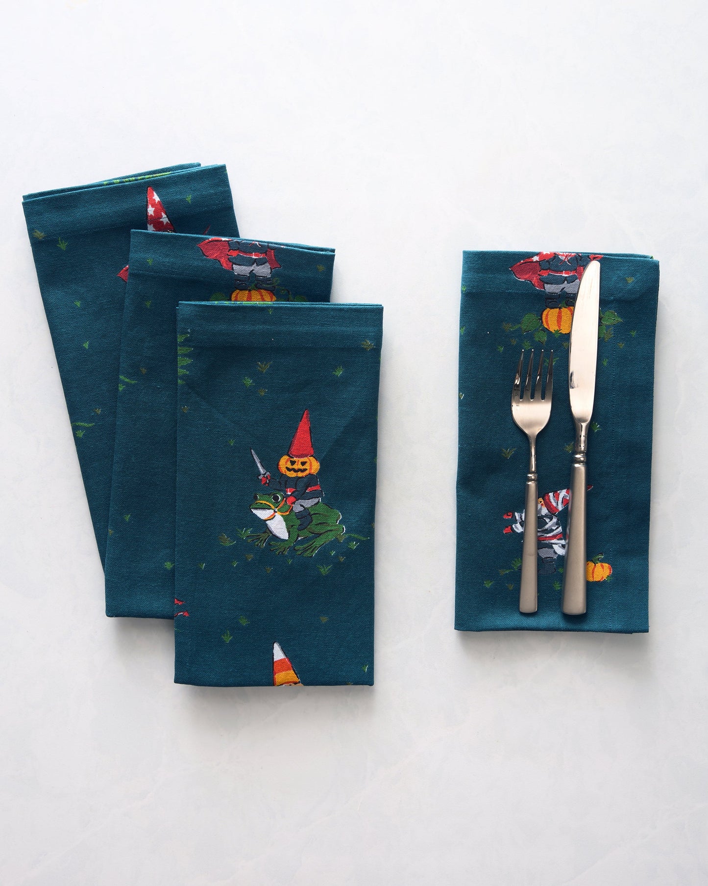 Mischief Night - Dinner Napkins Set Of 4 - Nightfall Blue