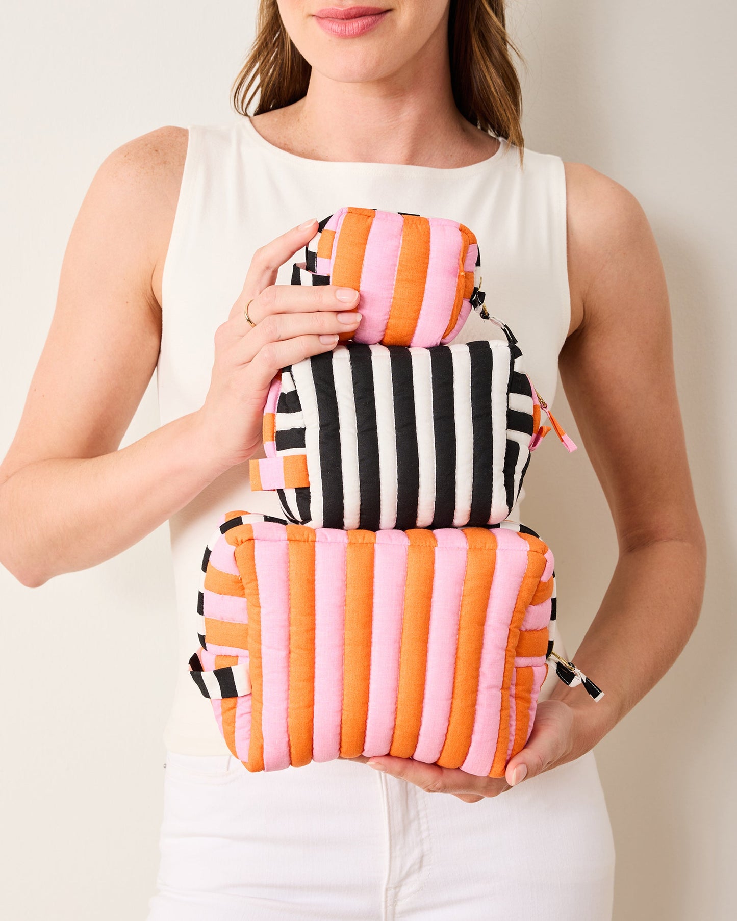 Showtime Stripes - Three's Best Pouch Set - Skeleton Candy