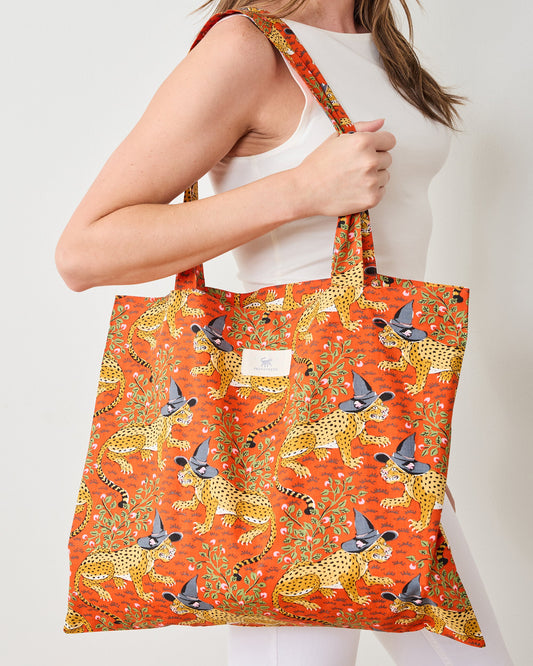 Witchy Bagheera - Go To Tote - Pumpkin Spice