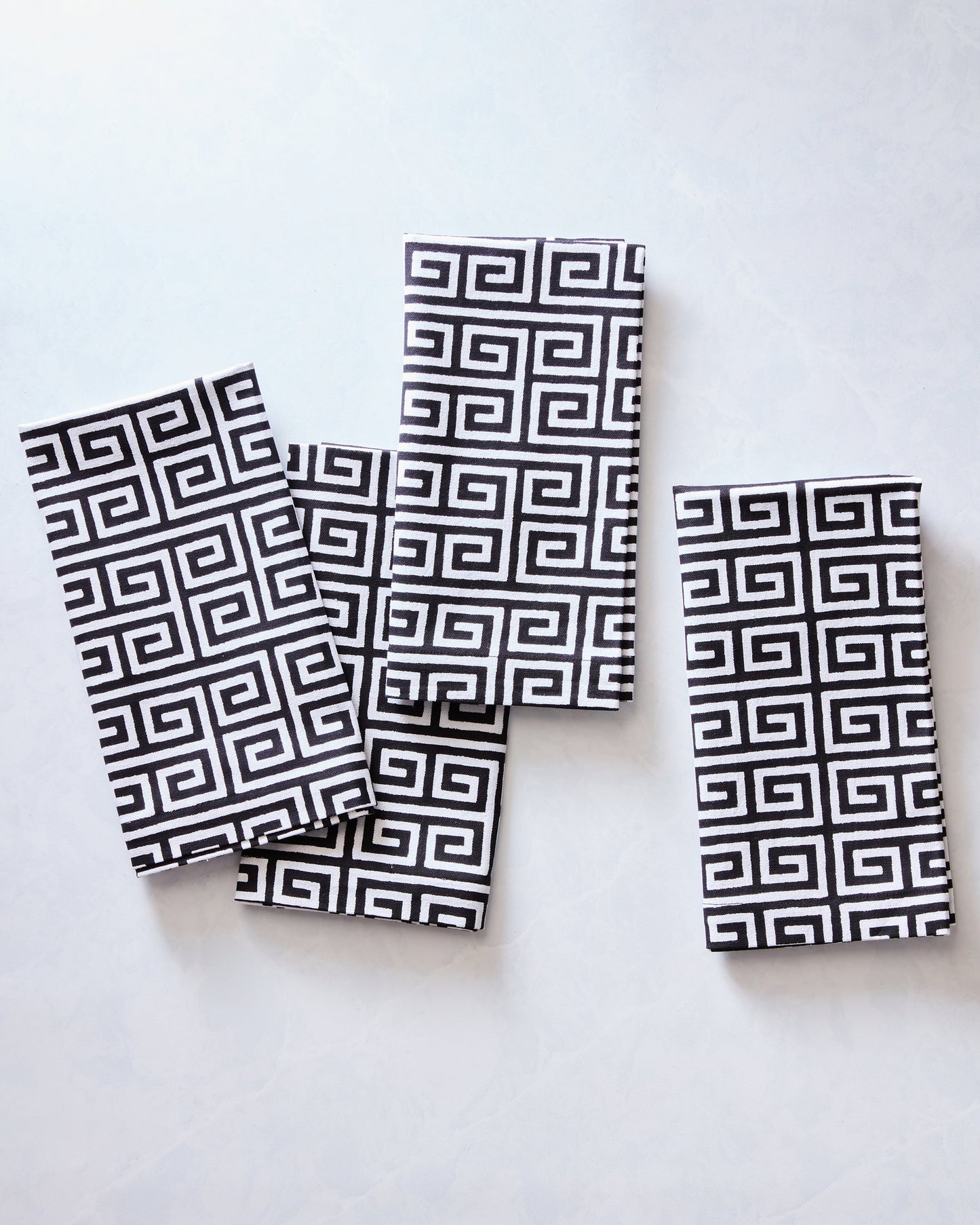 Greek Key - Dinner Napkins Set Of 4 - Ink