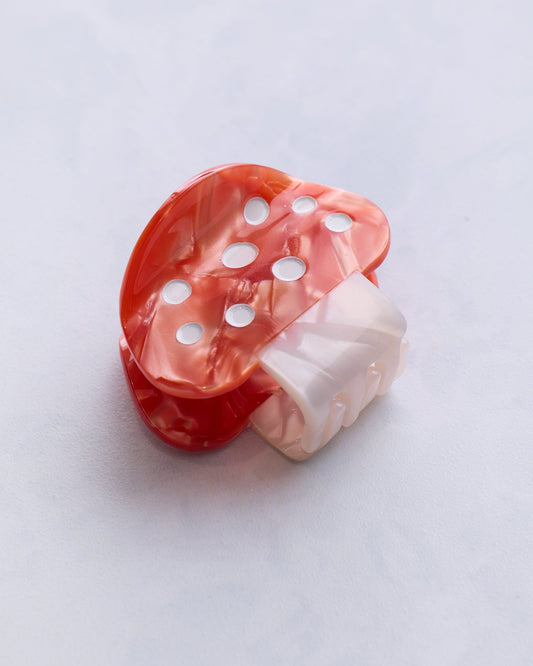 Mushroom Medley - Alice | Small Mushroom Claw Clip - Red