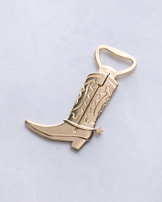 Gold - Cowboy Boot Bottle Opener - Rainbow Unicorn Birthday Surprise
