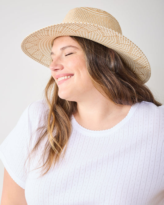 Ivory/Tan - Luxe Packable Hat - Hat Attack