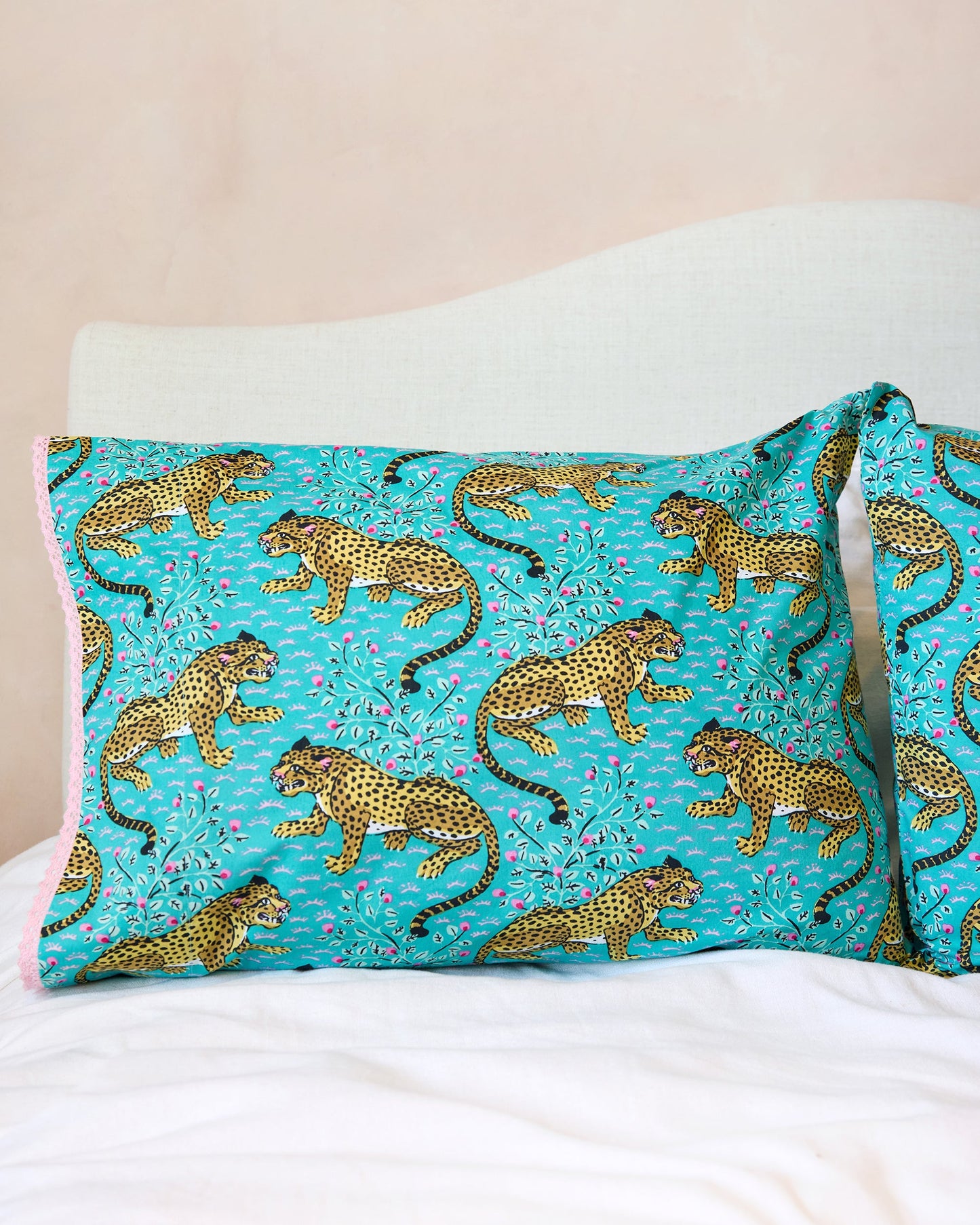 Bagheera - Set of 2 Pillowcase - Turquoise