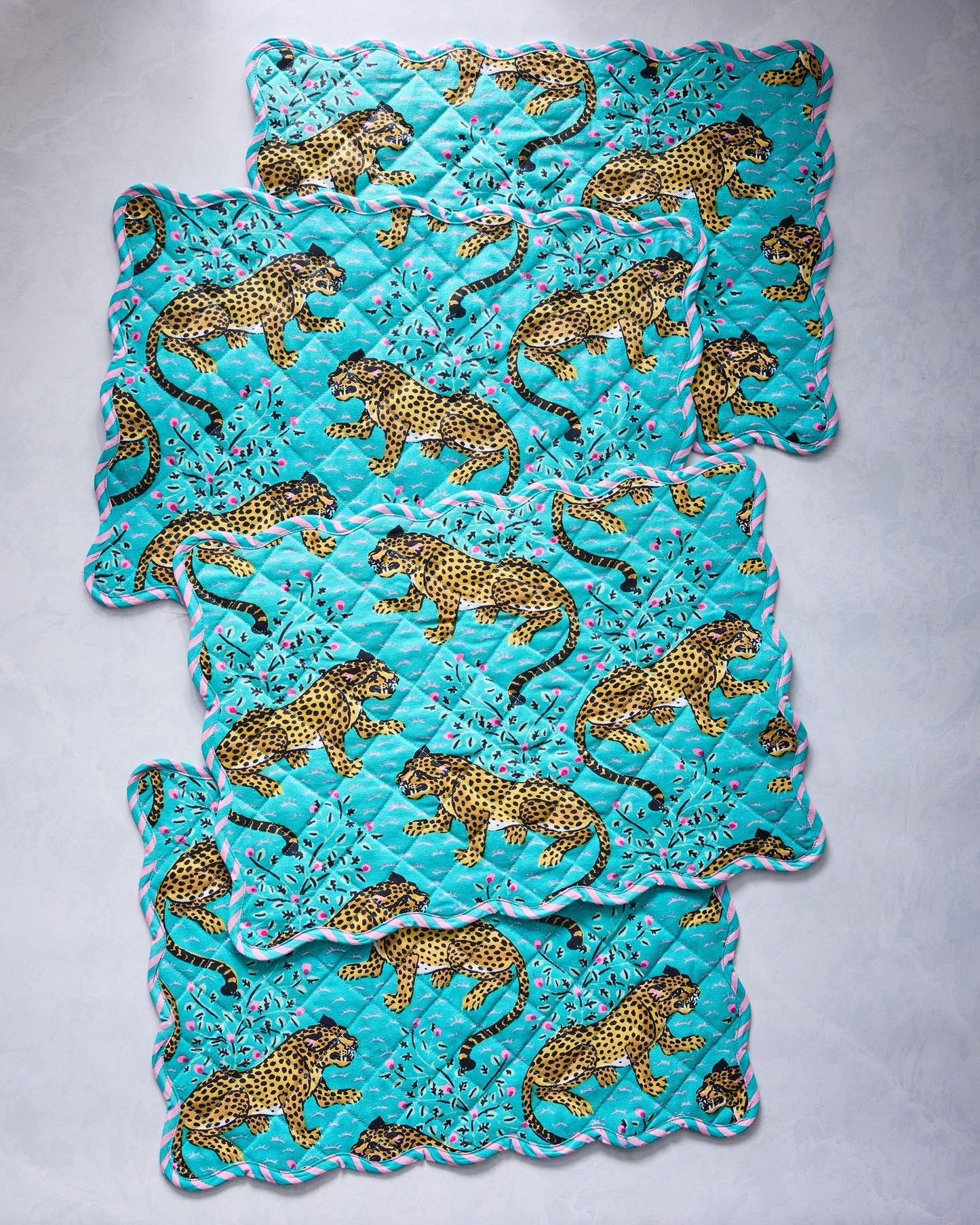 Bagheera - Placemats Set of 4 - Turquoise