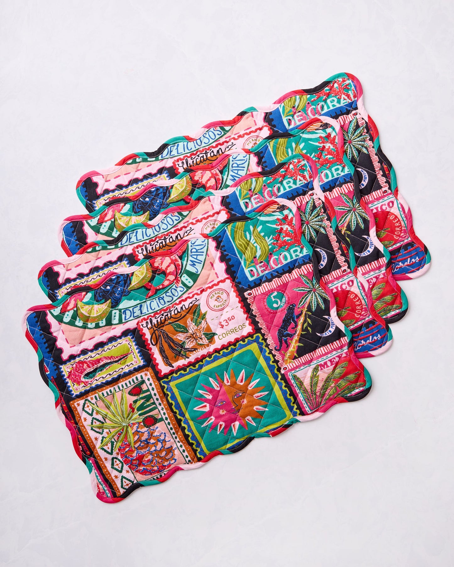 Colorful Coast - Placemats Set of 4 - Vibrant Ink