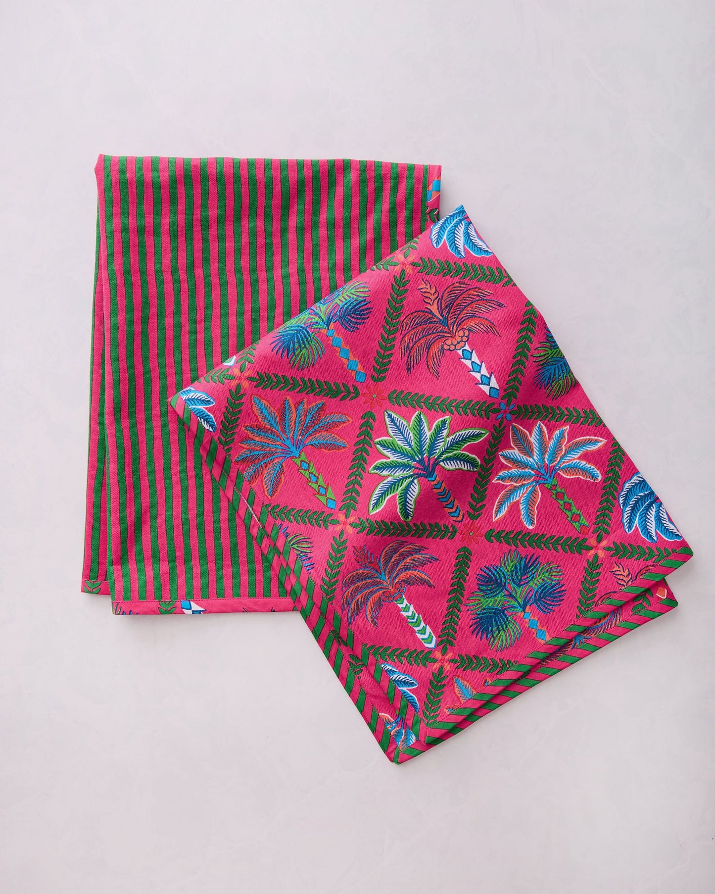 Palm Tree Paradise - Tea Towels Set Of 2 - Cocktail Umbrella