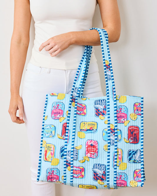 Retro Sardines - The Traveler Tote - Open Water