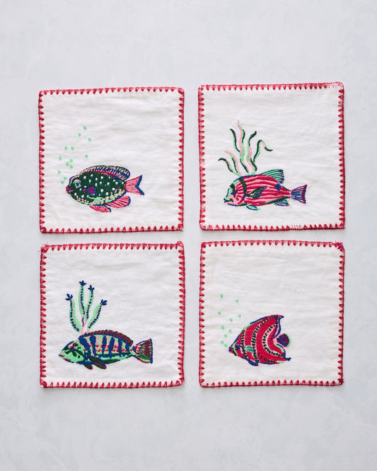 Tropical Fish - Cocktail Napkins - Cloud