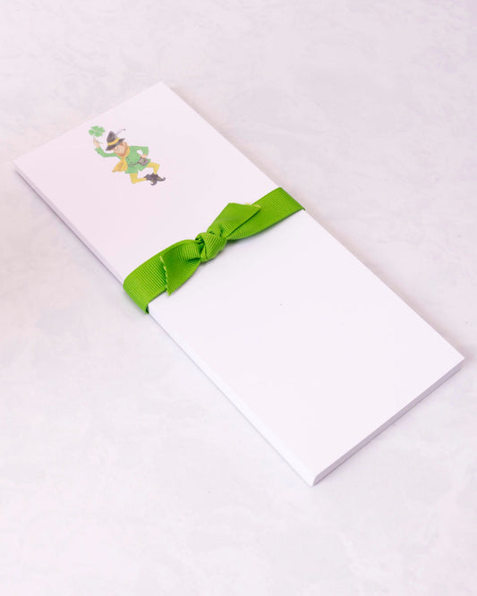 Green - St. Patrick's Day Leprechaun Skinnie Notepad- Donovan Designs