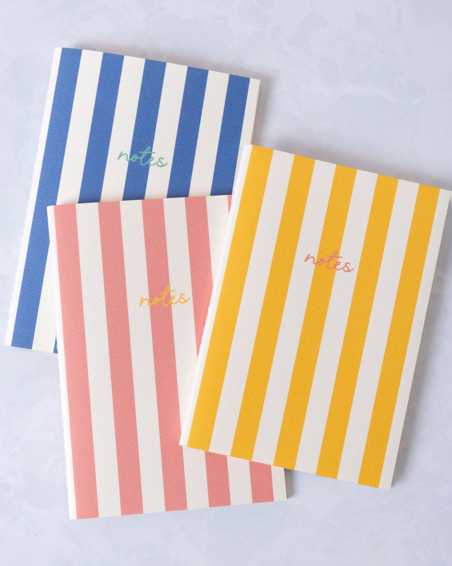 Yellow - Cabana Striped Notebook - Fin Studio