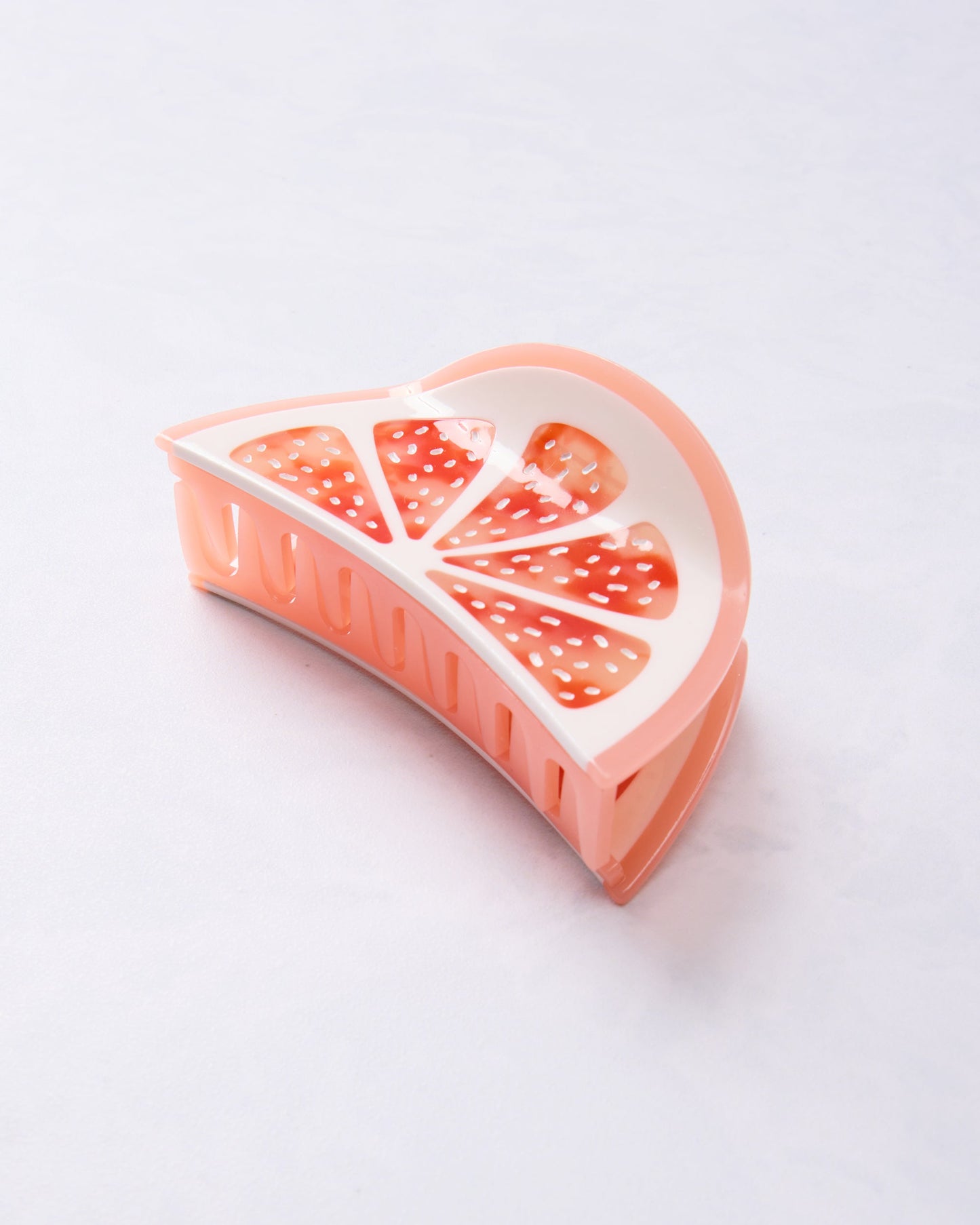 Pink Grapefruit - Hand-Painted Claw Hair Clip - Jenny Lemons