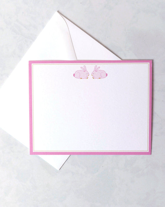 Pink Bunny - Stationery Set - Katherine Kelly Designs