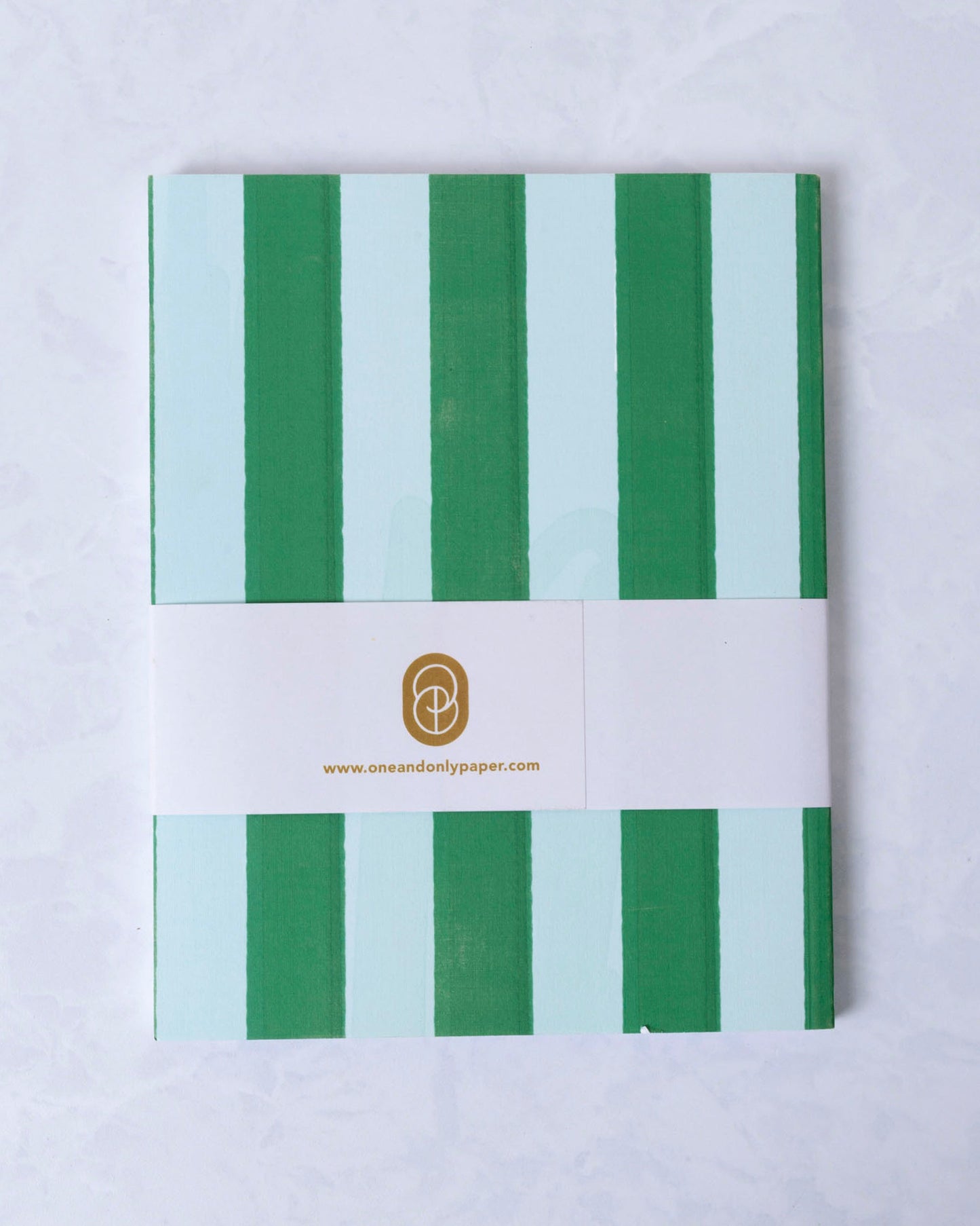 Green Cabana - Striped Perfect Bound Journal - One & Only Paper