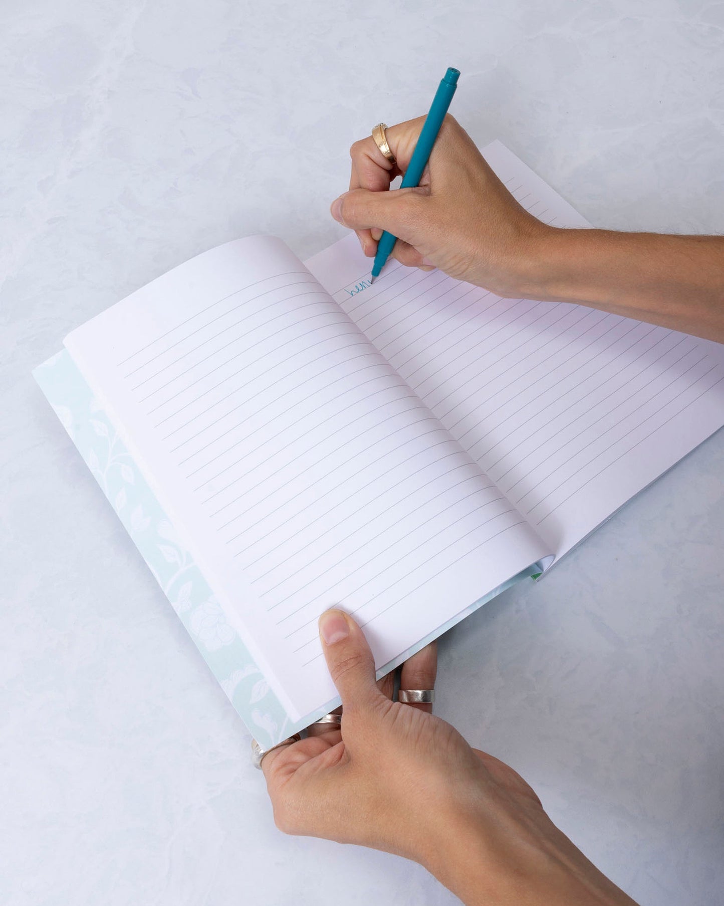 Green Cabana - Striped Perfect Bound Journal - One & Only Paper