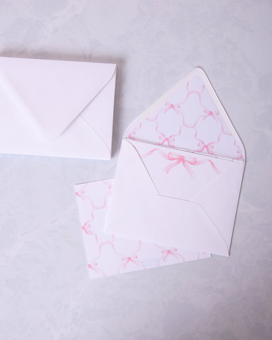 Pink Bow - Notecard Set - Gloster Road