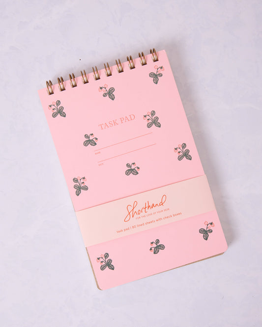 Pink Strawberry - Task Pad Notebook - Shorthand Press