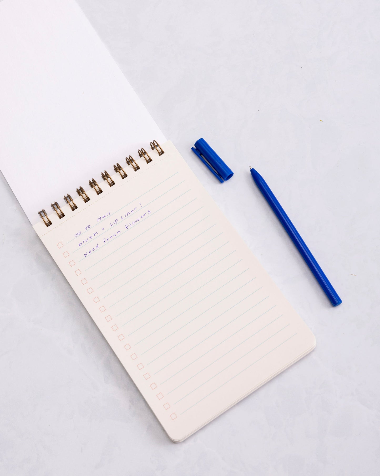 Blue French Stripes - Task Pad Notebook - Shorthand Press