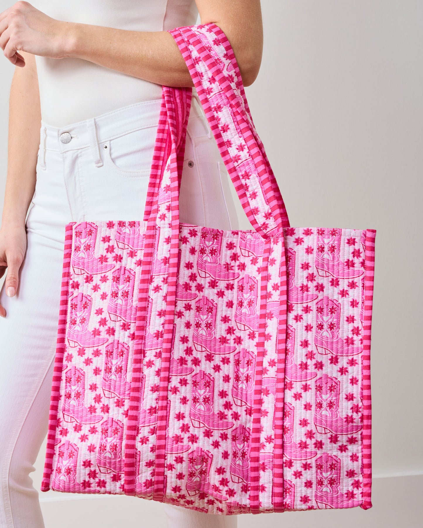 Rhinestone Cowgirl - The Traveler Tote - Party Pink