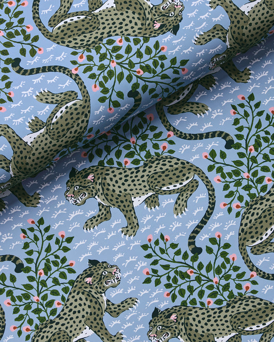 Bagheera - Peel & Stick Wallpaper - Ice Blue