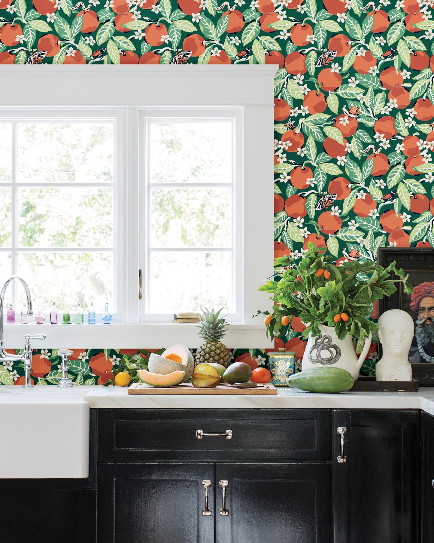 Orange Grove - Peel & Stick Wallpaper - Juniper