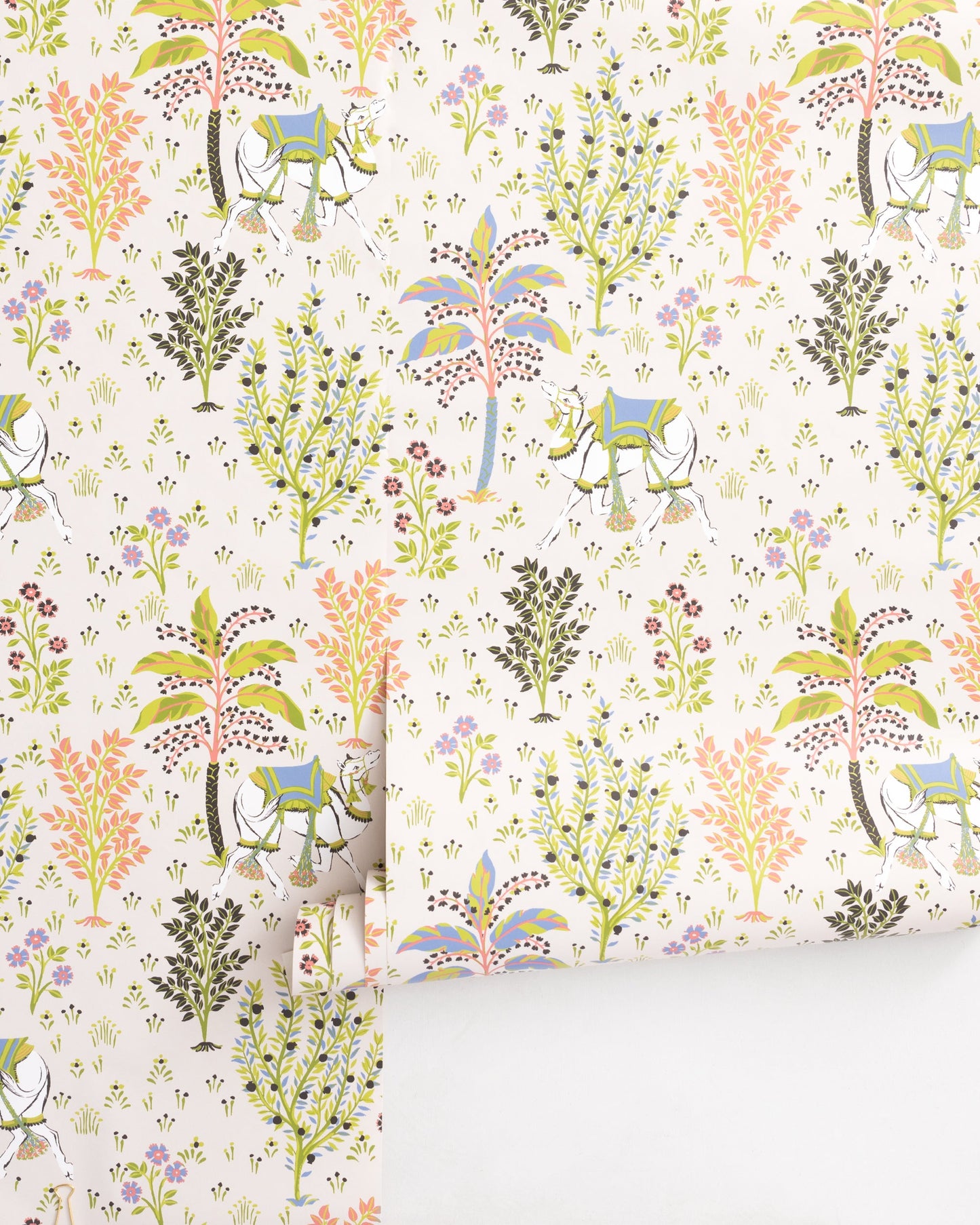Camel's Courtyard - Peel & Stick Wallpaper - Linen