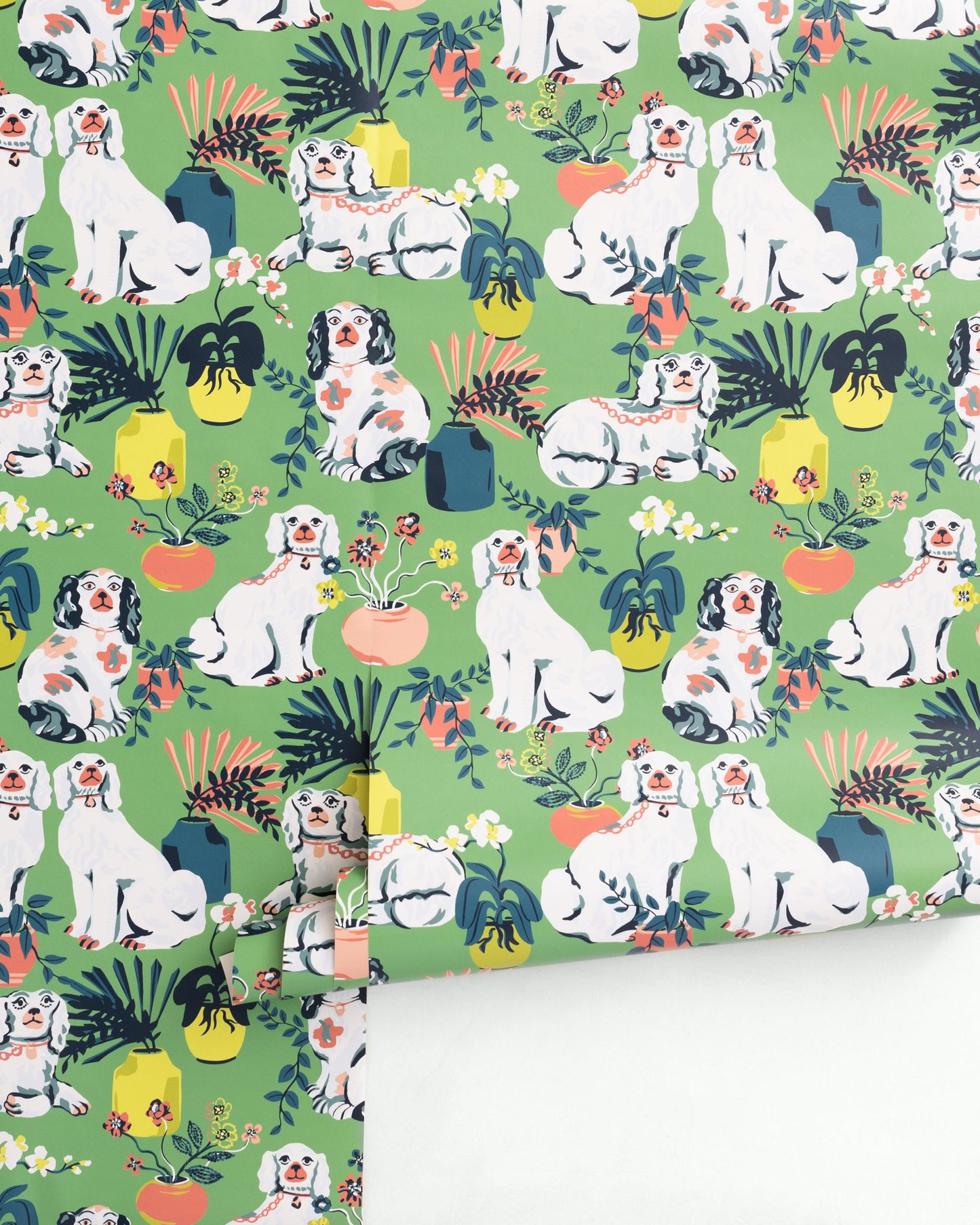 Good Dog - Peel & Stick Wallpaper - Jade