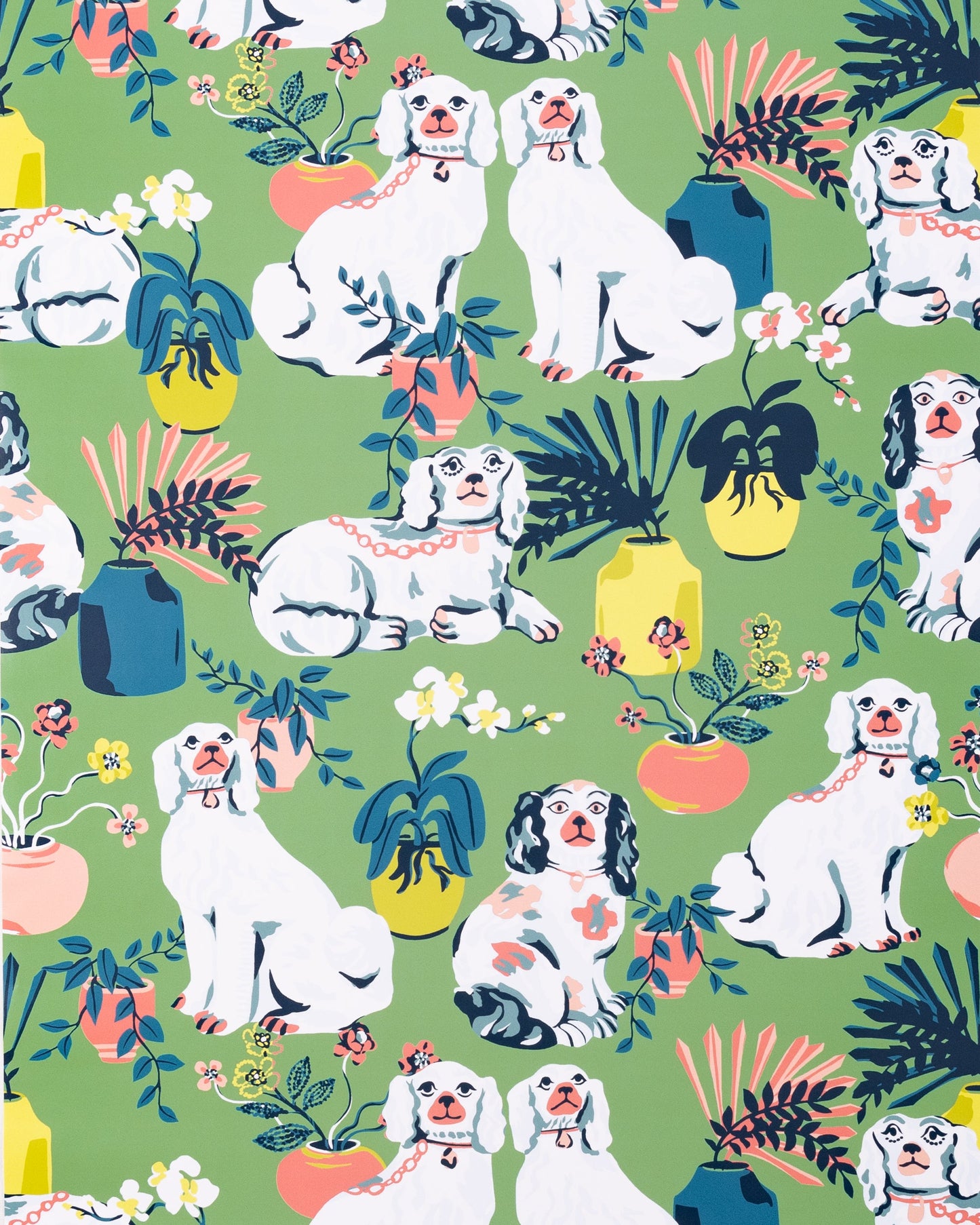 Good Dog - Peel & Stick Wallpaper - Jade