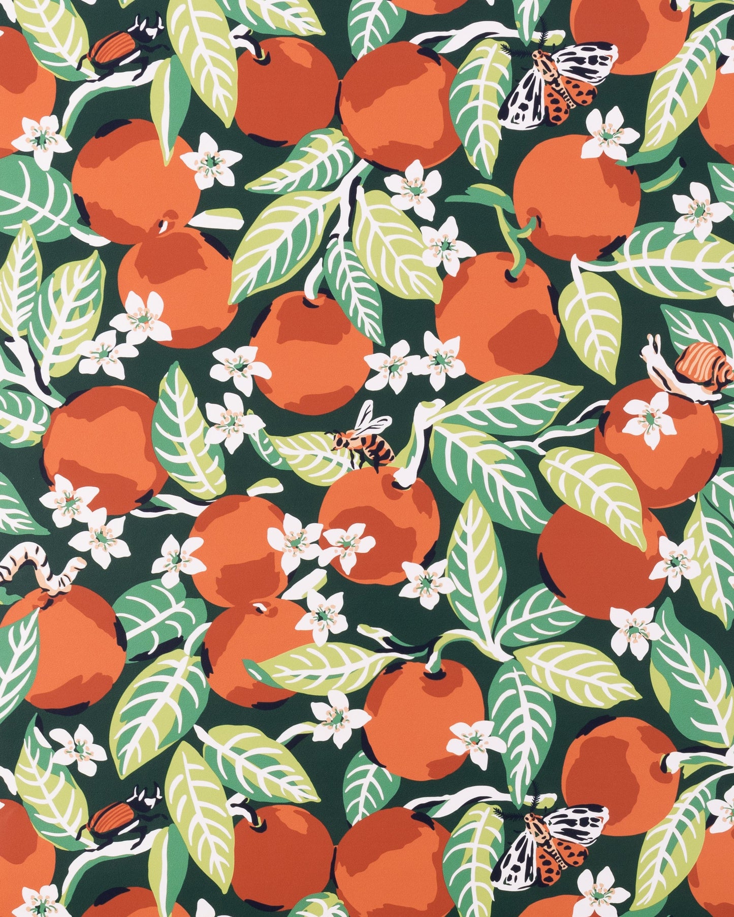 Orange Grove - Peel & Stick Wallpaper - Juniper