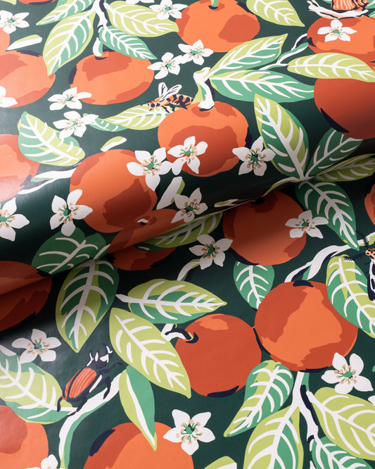 Orange Grove - Peel & Stick Wallpaper - Juniper