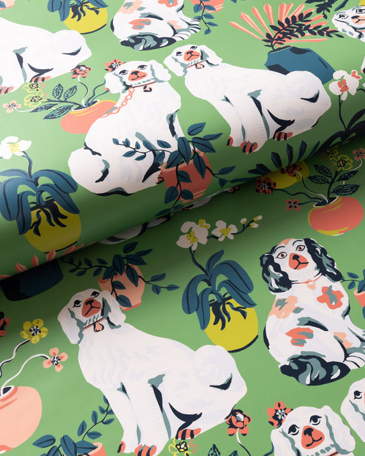 Good Dog - Peel & Stick Wallpaper - Jade