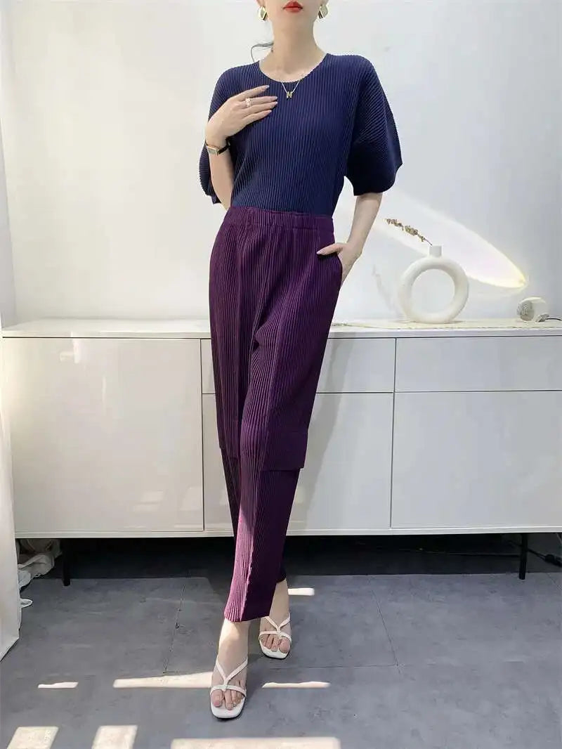 Casual Japanese Plissé Trousers
