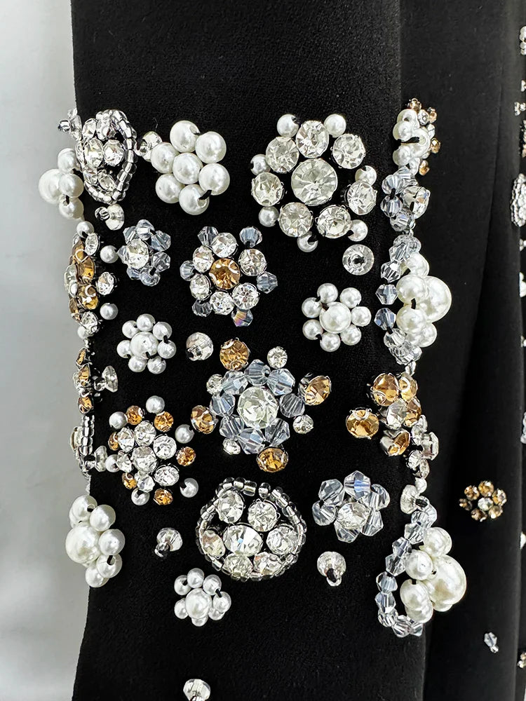 Luxury Crystal Embellished Maxi Dress