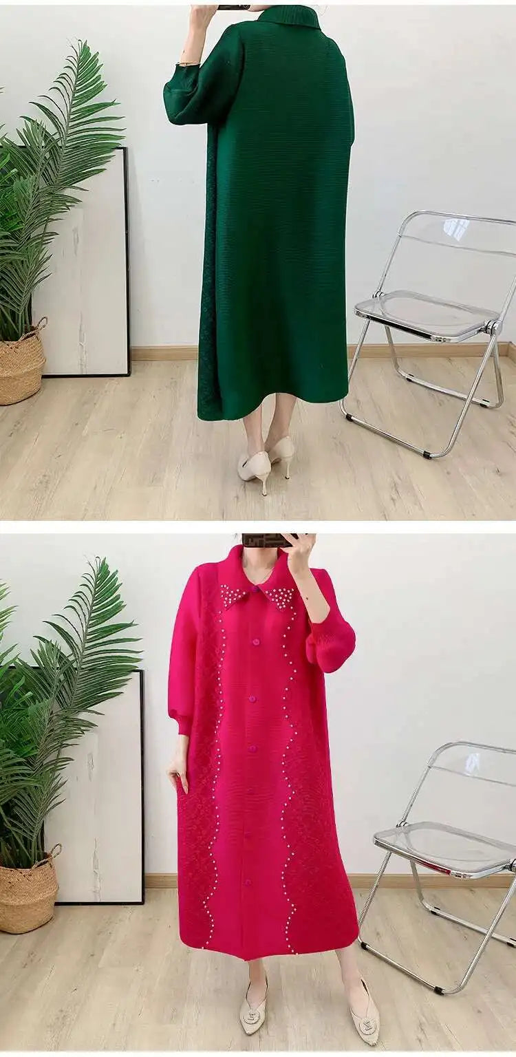 Luxury Plissé Oversized Dress