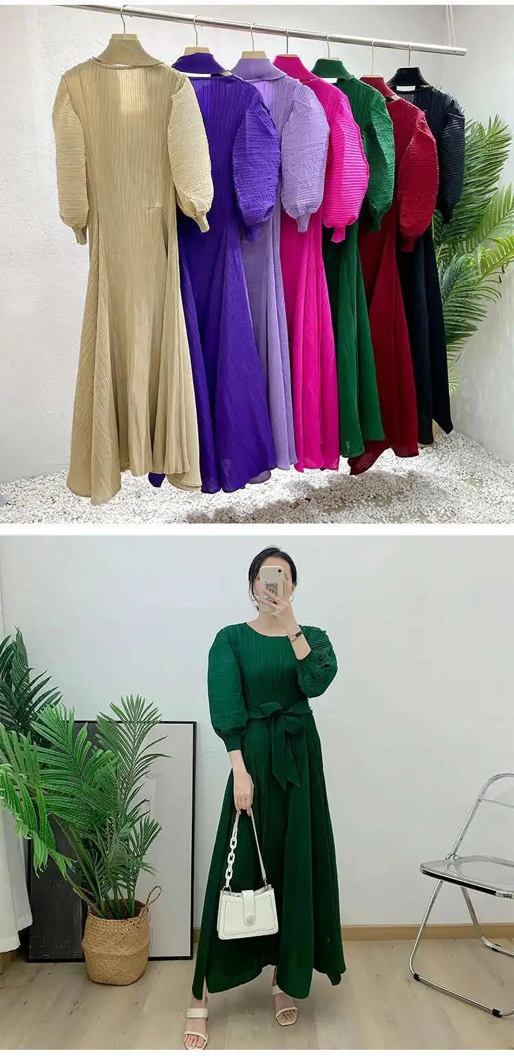 Truly Pleated Loose Long Dress
