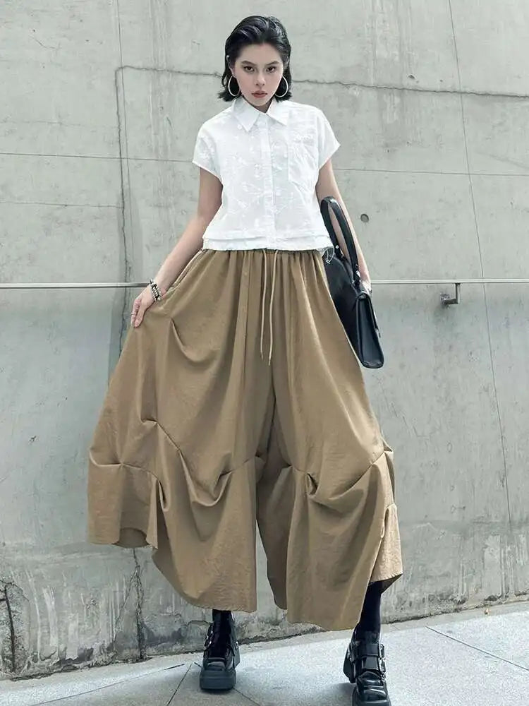 Avant-Garde Wide Leg Trousers