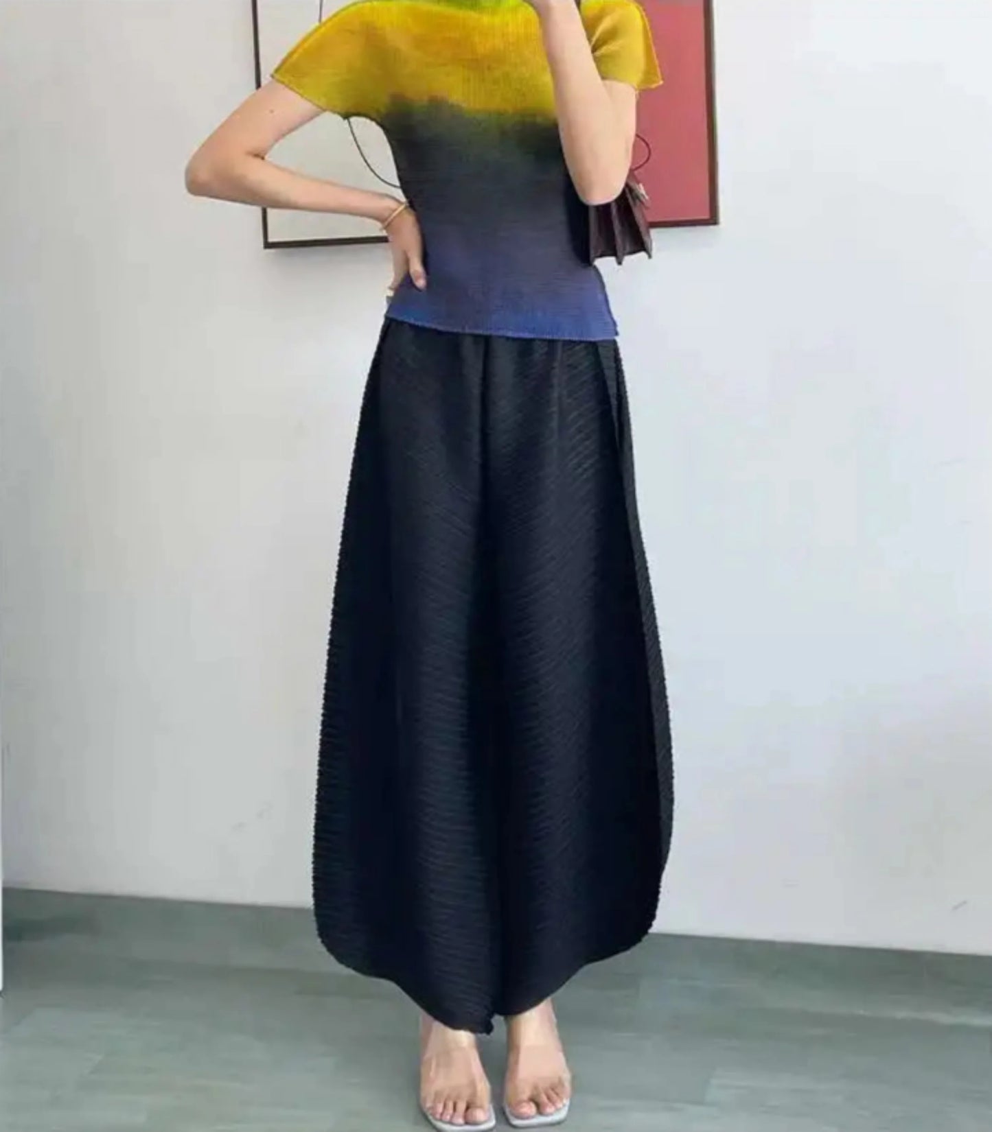 Plissé Unique Pull-On Pants