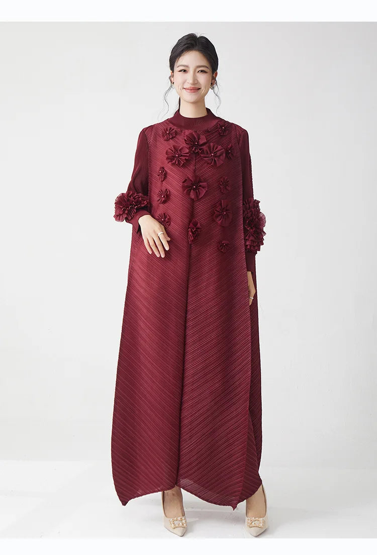 Floral Pleated Midi Dress