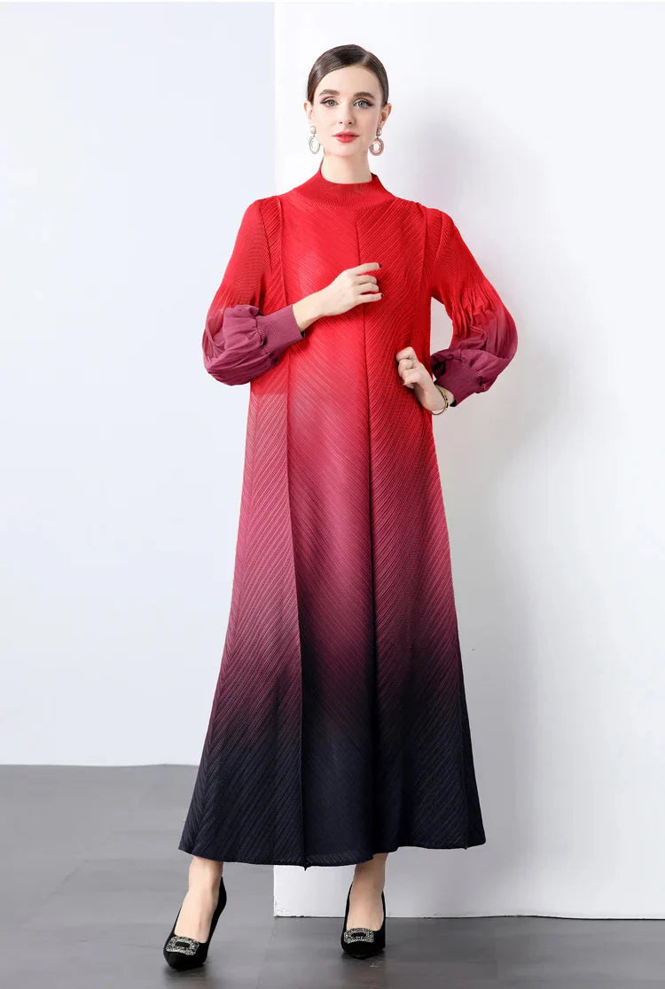 Truly Pleated Cuff Sleeve Dress