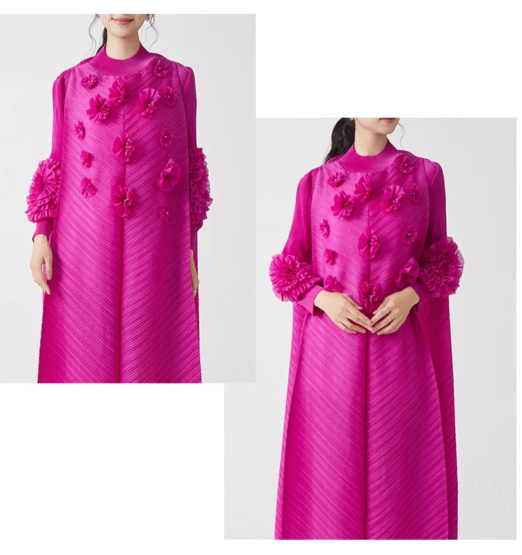 Floral Pleated Midi Dress