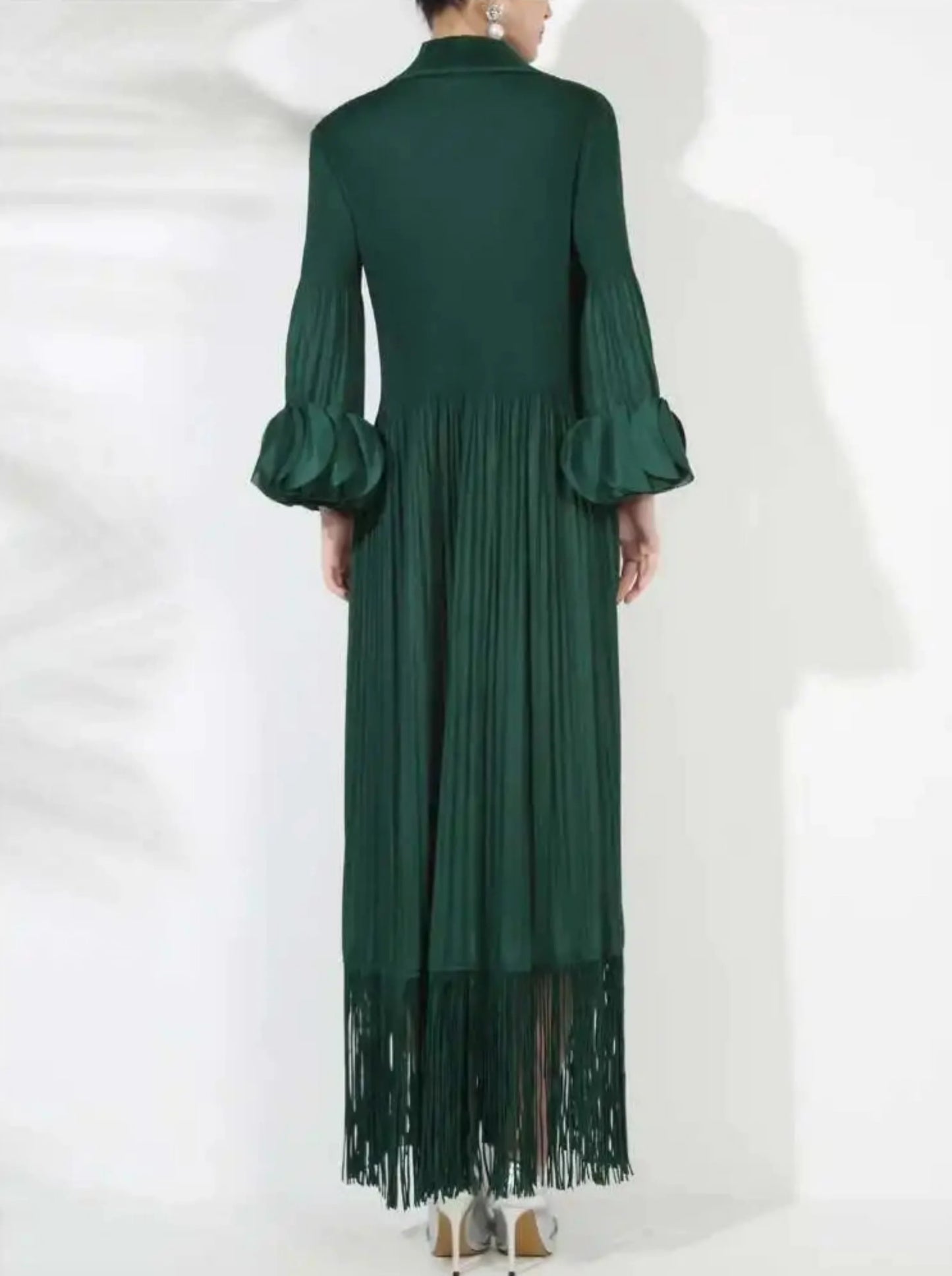 Luxury Plisse Tassel Fringe Dress