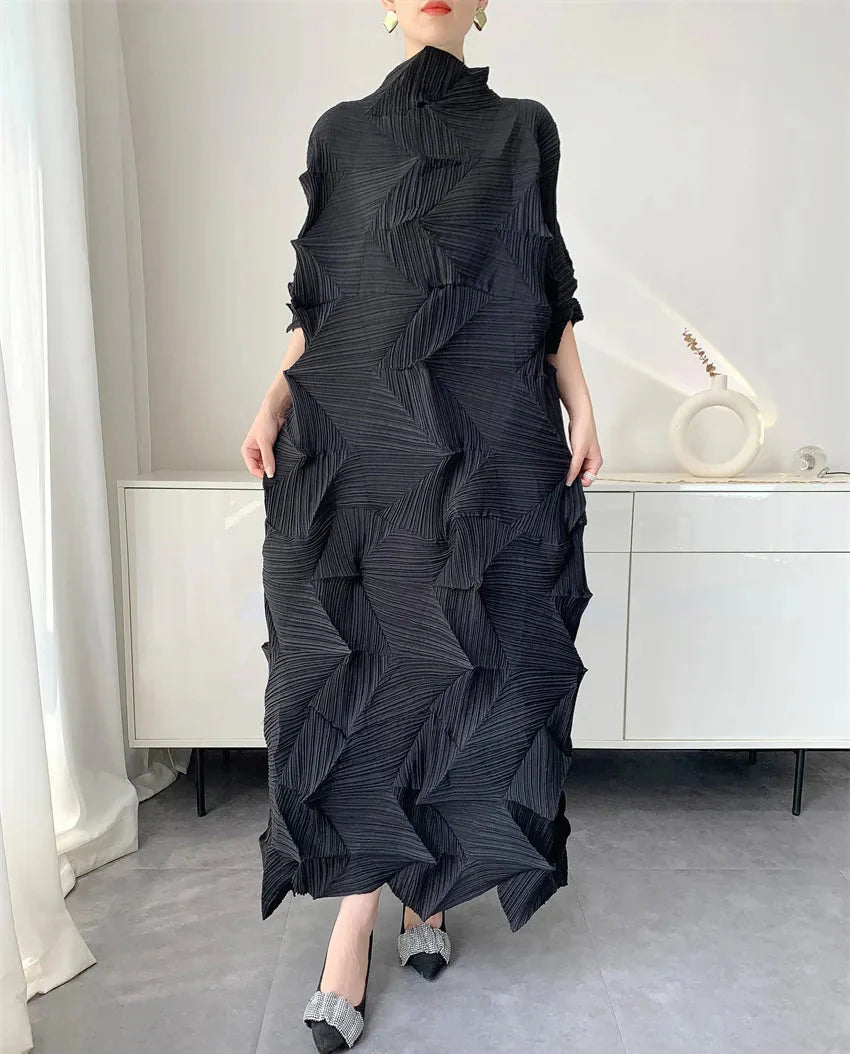 Japanese Diamond Pleated Dress