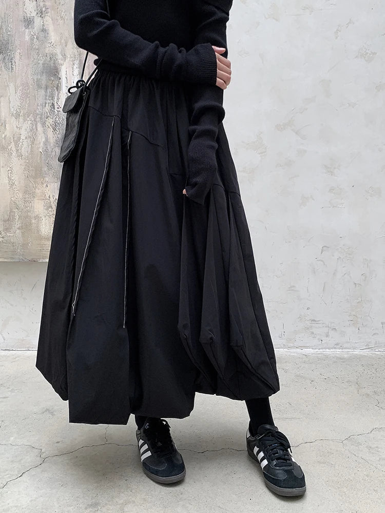 Luxury Bubble Elastic Pull-On Skirt